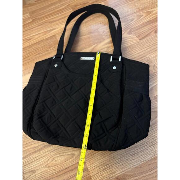 Vera Bradley Glenna Classic Black Quilted Satchel Bag - Picture 7 of 8